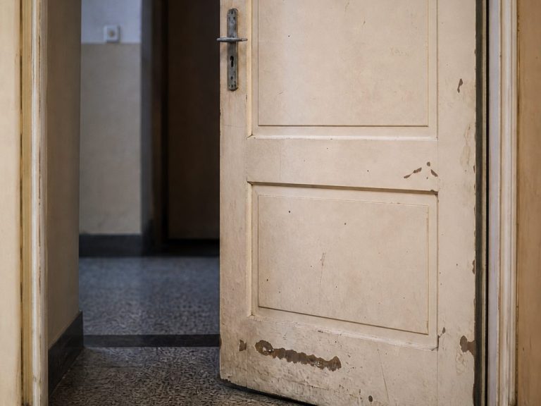 Hausmeisterdienstleistung: Tür vorher